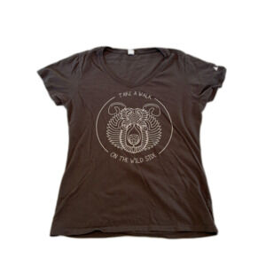 Port & Company Grey Animal Graphic T Shirt size medium (women)